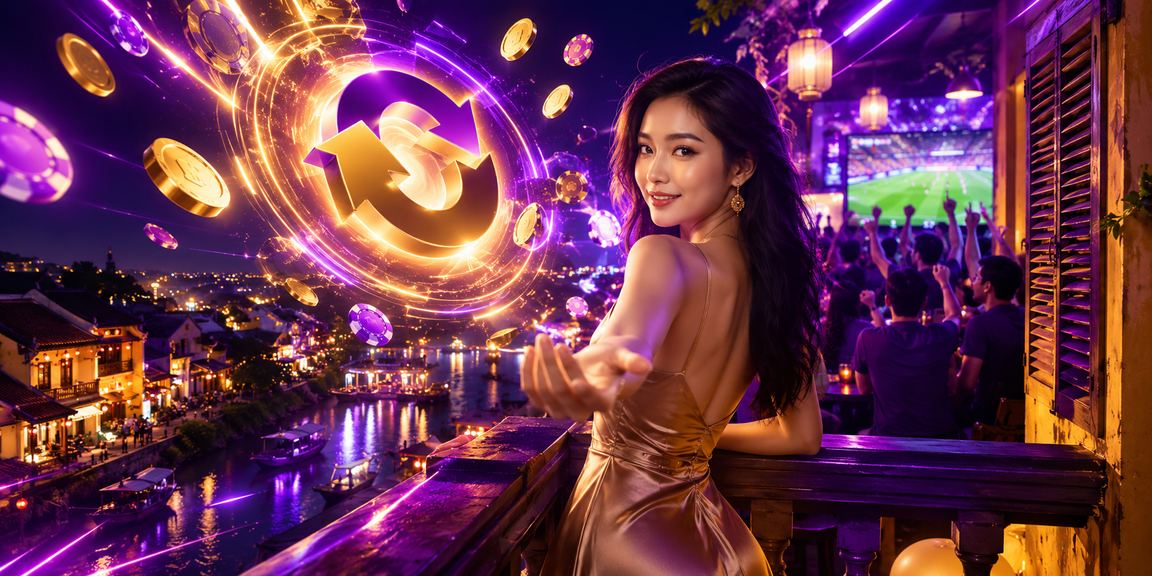 Ánh đèn neon Hội An về đêm – không gian nhận ưu đãi hoàn tiền trực tuyến